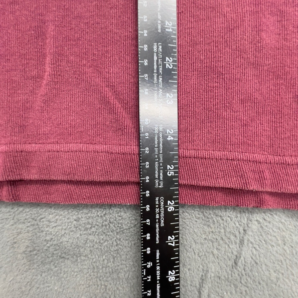 Aeropostale Burgundy Long Sleeve Crew Neck Shirt With Stripes Size XL - Picture 12 of 12